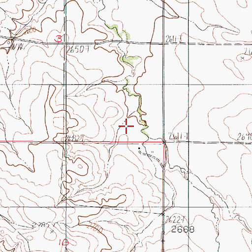 Topographic Map of 19N50E10AAA_01 Well, MT
