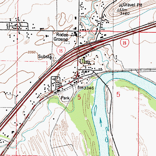 Topographic Map of 19N02E05ACBC01 Well, MT