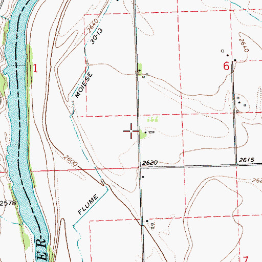 Topographic Map of 19N21W06CCBC01 Well, MT