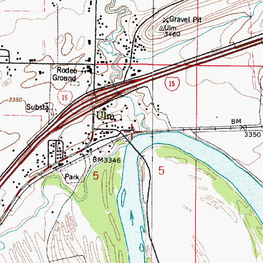 Topographic Map of 19N02E05ACAA01 Well, MT