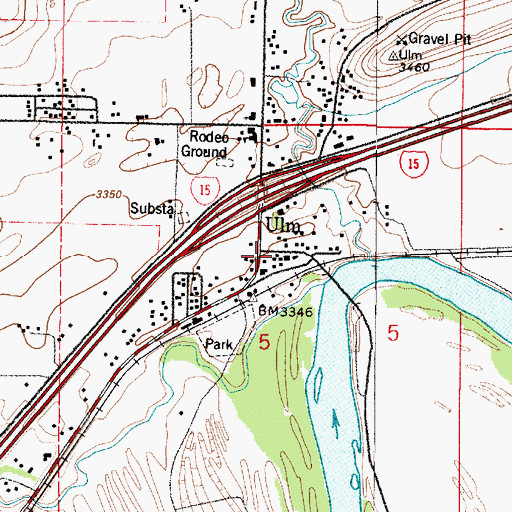 Topographic Map of 19N02E05ACBB01 Well, MT
