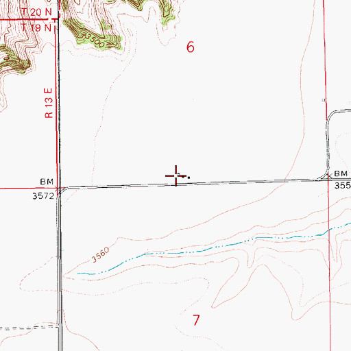 Topographic Map of 19N14E06CDD_01 Well, MT