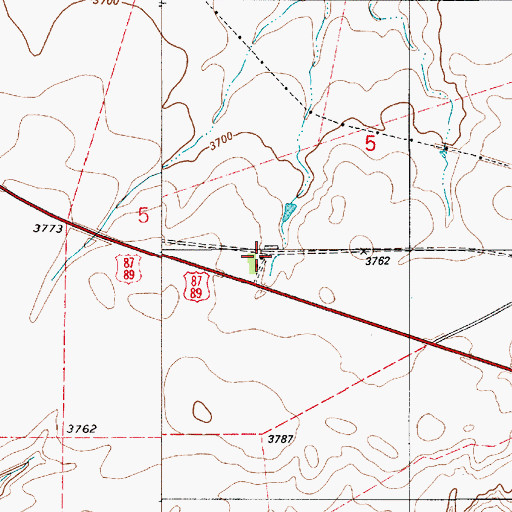 Topographic Map of 19N06E05____01 Well, MT
