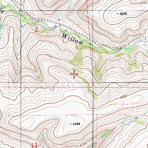 Topographic Map of 19N07E02DD__01 Well, MT