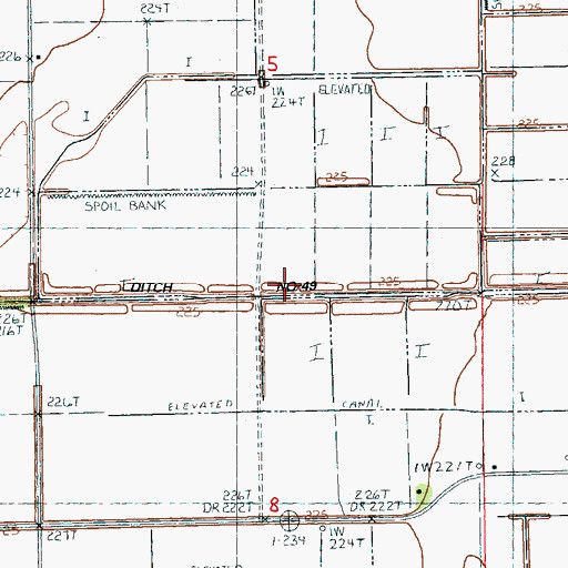 Topographic Map of Ditch Number 49, AR