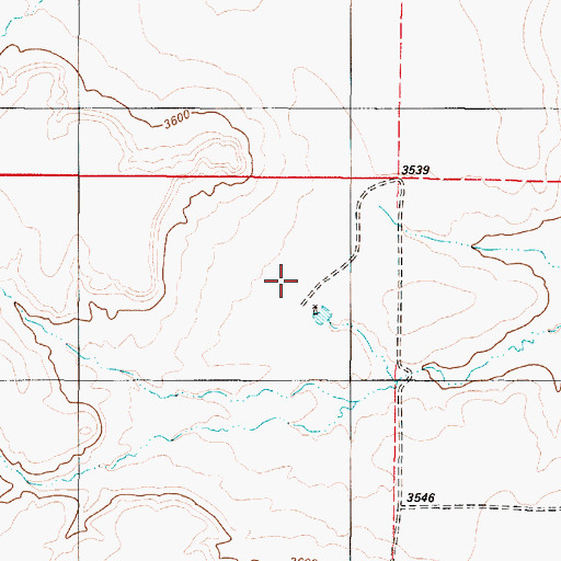 Topographic Map of 19N01W02A___01 Well, MT