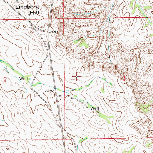 Topographic Map of 19N59E02ACDD01 Well, MT