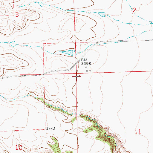 Topographic Map of 19N16E11BBB_01 Well, MT