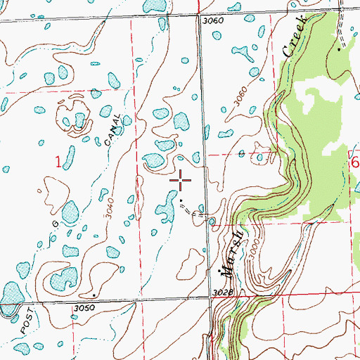 Topographic Map of 19N20W01DAA_01 Well, MT