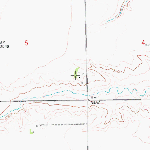 Topographic Map of 19N14E05DDA_01 Well, MT