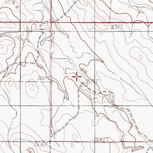 Topographic Map of 19N50E01CBA_01 Well, MT
