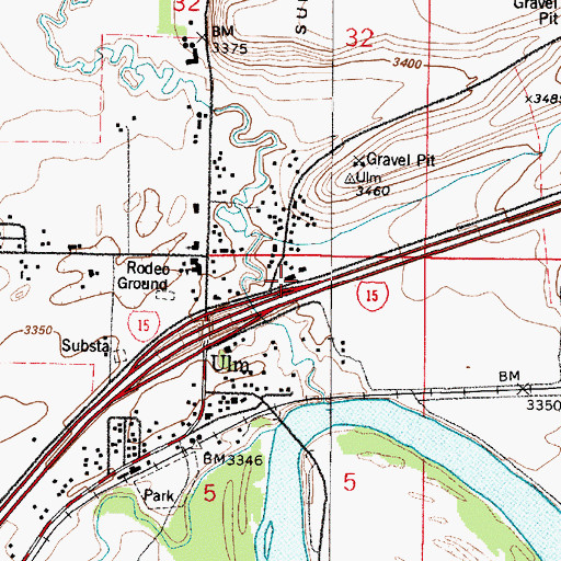 Topographic Map of 19N02E05ABAA01 Well, MT