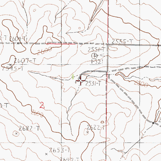 Topographic Map of 19N47E02ADBB02 Well, MT