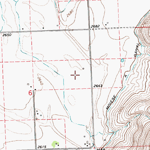 Topographic Map of 19N21W06ADDB01 Well, MT