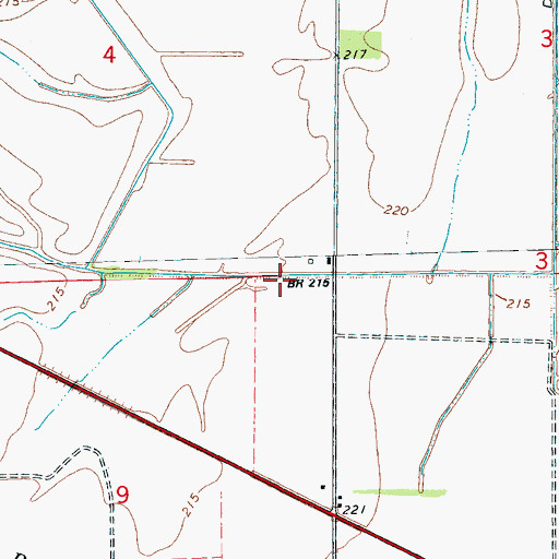 Topographic Map of Ditch Number 5, AR