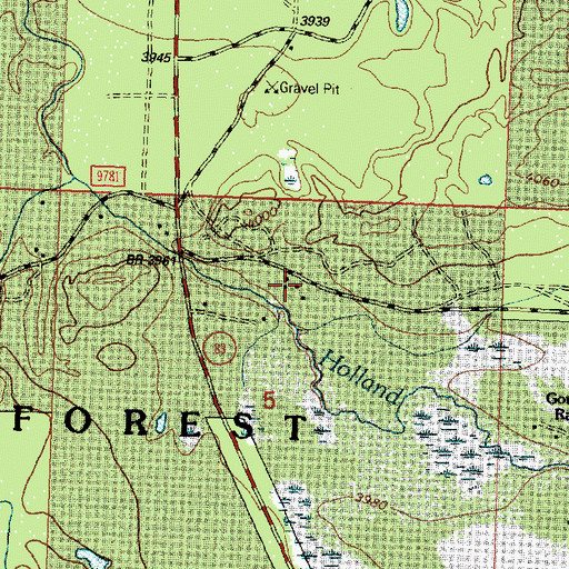Topographic Map of 19N16W05ABCC02 Well, MT