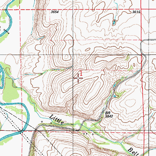 Topographic Map of 19N06E01____01 Well, MT