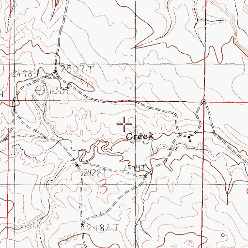 Topographic Map of 19N43E03ABBD01 Well, MT