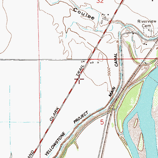 Topographic Map of 19N58E05BA__01 Well, MT