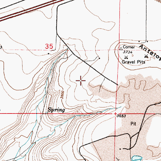 Topographic Map of 20N02E35D___01 Well, MT