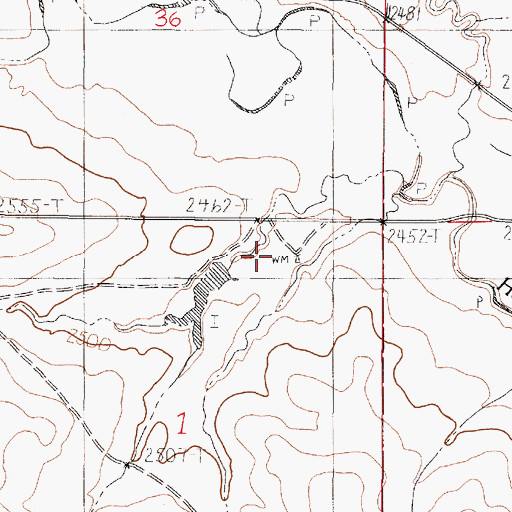 Topographic Map of 19N47E01ABAD01 Well, MT