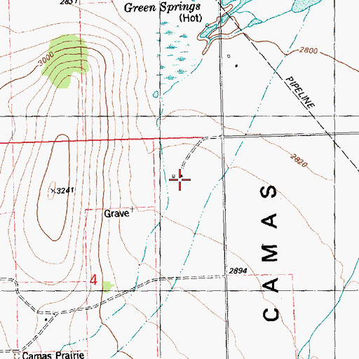 Topographic Map of 19N24W04AADB01 Well, MT