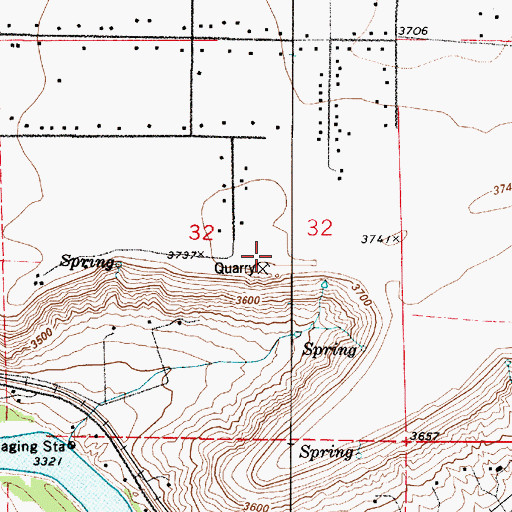 Topographic Map of 20N03E32DBAB01 Well, MT