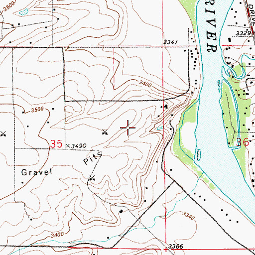 Topographic Map of 20N03E35ADCA01 Well, MT
