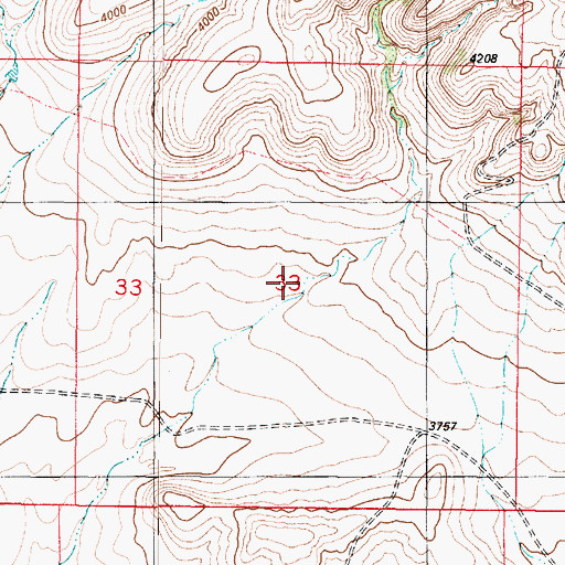 Topographic Map of 20N02W33____01 Well, MT