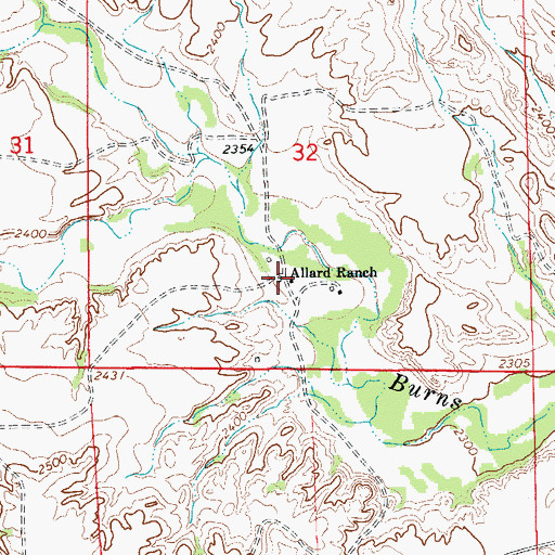 Topographic Map of 20N56E32CDAA01 Well, MT