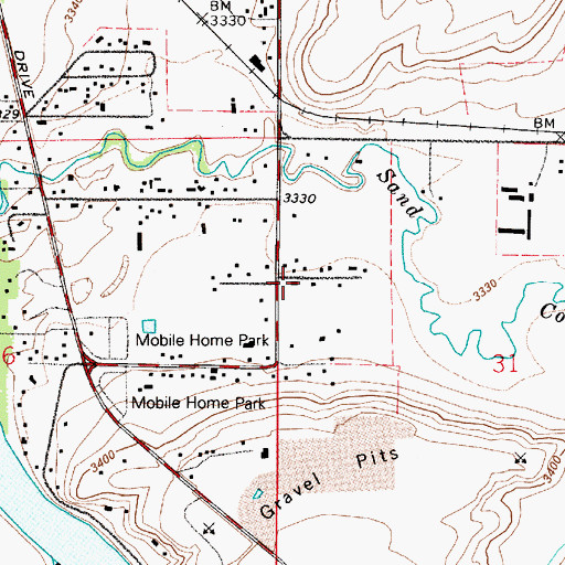 Topographic Map of 20N04E31BCBB02 Well, MT