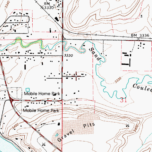 Topographic Map of 20N04E31BCAC01 Well, MT