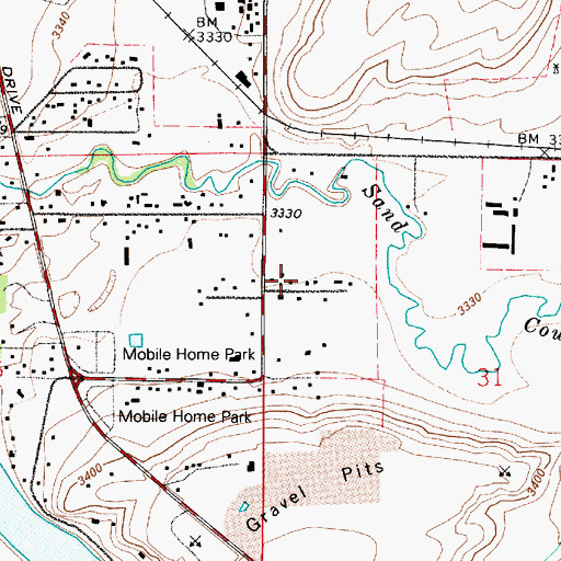 Topographic Map of 20N04E31BCBB01 Well, MT