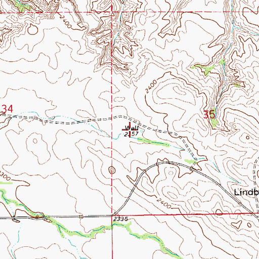 Topographic Map of 20N59E35CBAC01 Well, MT