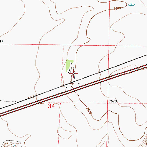 Topographic Map of 20N02E34A___01 Well, MT