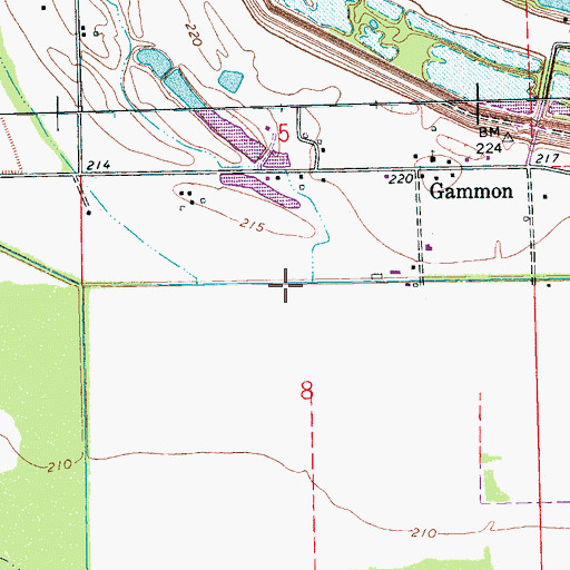 Topographic Map of Ditch Number 5, AR