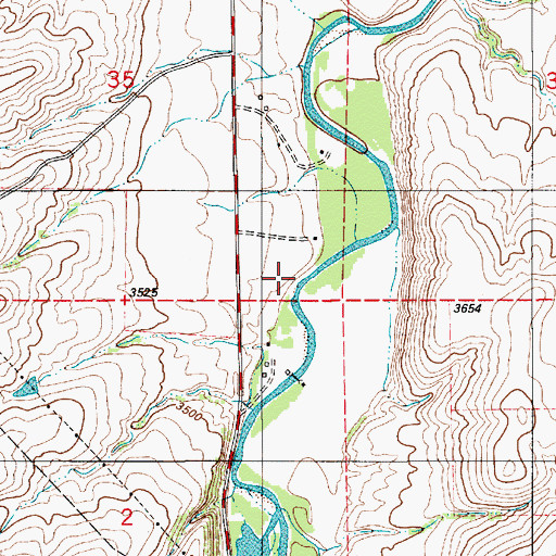 Topographic Map of 20N06E35DDB_01 Well, MT