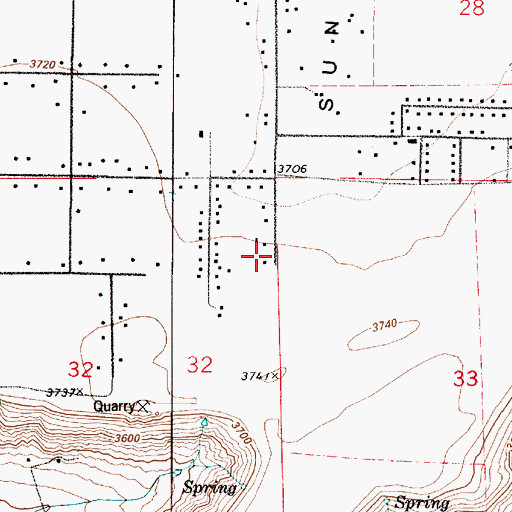 Topographic Map of 20N03E32AADD01 Well, MT