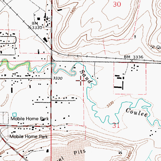 Topographic Map of 20N04E31B___01 Well, MT