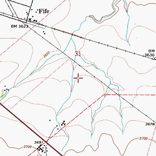 Topographic Map of 20N06E31A___01 Well, MT