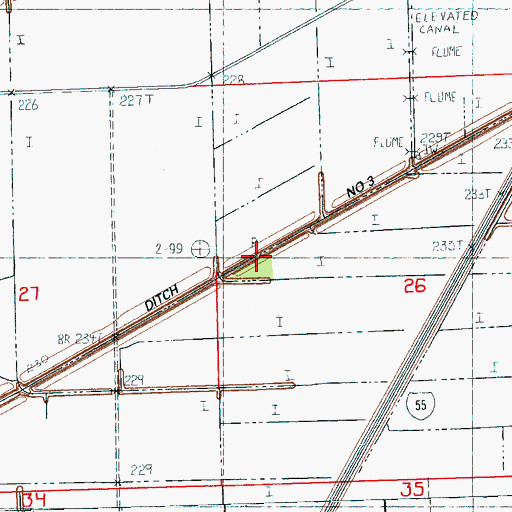 Topographic Map of Ditch Number 5, AR