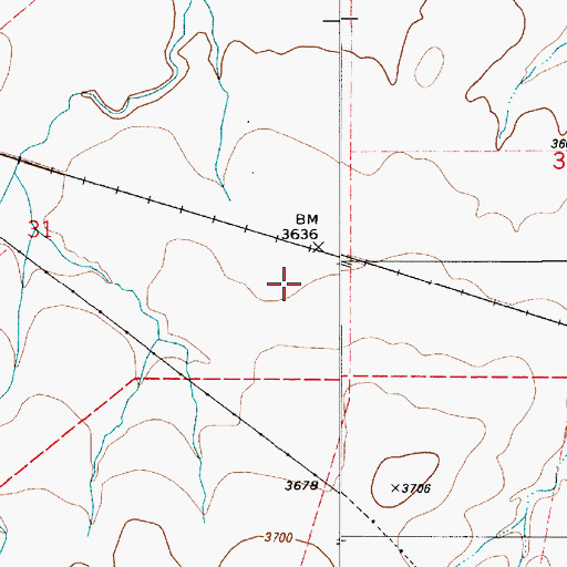Topographic Map of 20N06E32B___01 Well, MT