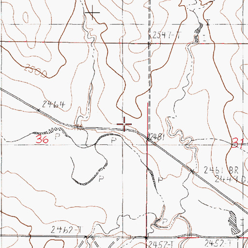 Topographic Map of 20N47E36ADDD01 Well, MT