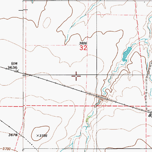Topographic Map of 20N06E32A___01 Well, MT