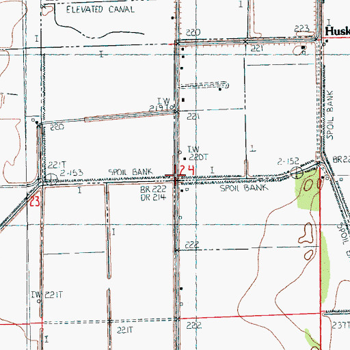 Topographic Map of Ditch Number 5, AR