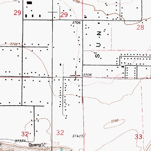 Topographic Map of 20N03E29DDDD02 Well, MT