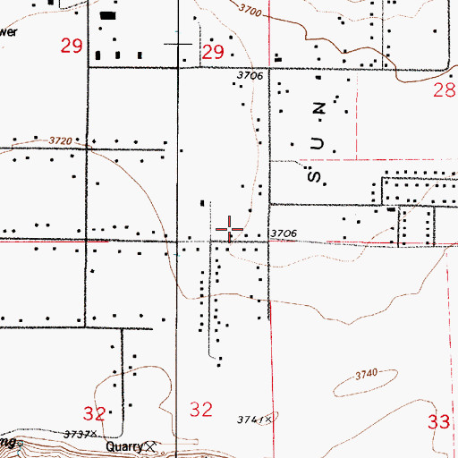 Topographic Map of 20N03E29DDDC01 Well, MT