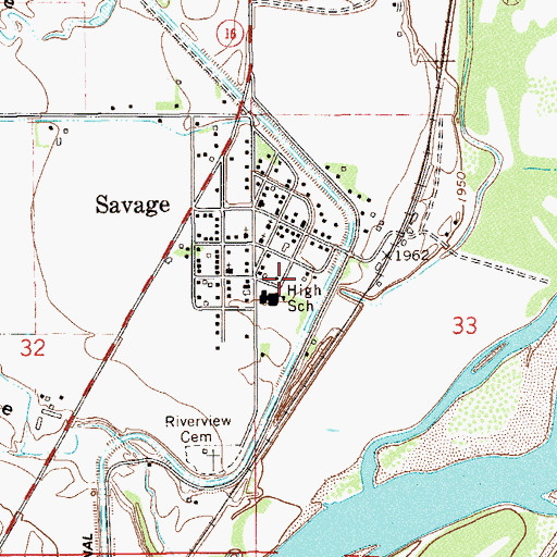 Topographic Map of 20N58E33BC__01 Well, MT