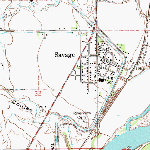 Topographic Map of 20N58E32AC__02 Well, MT