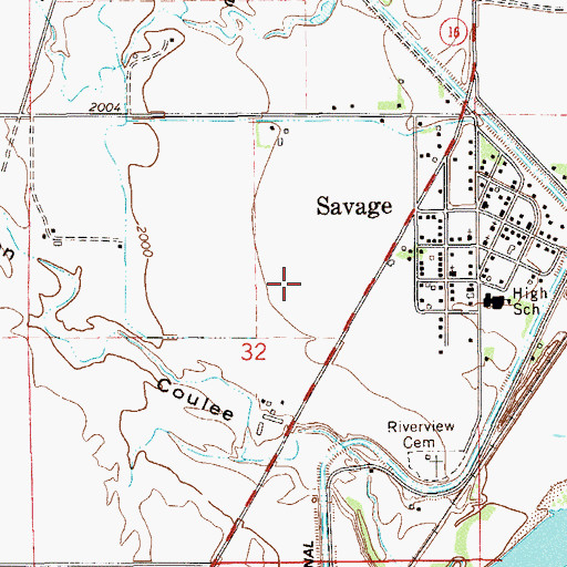 Topographic Map of 20N58E32AC__01 Well, MT